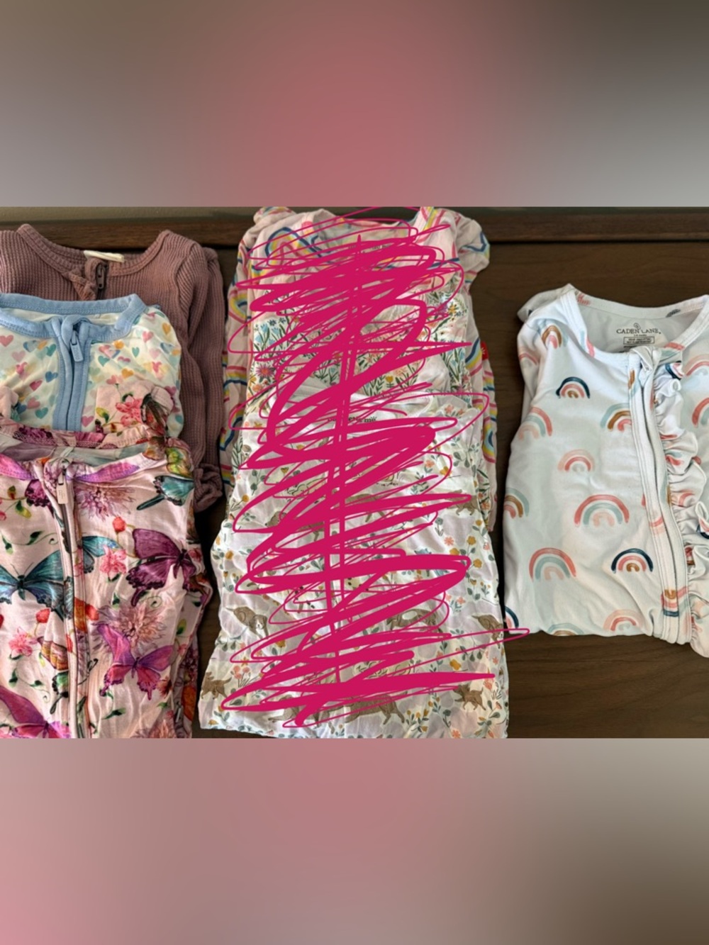 3-6 Baby Girl Footies